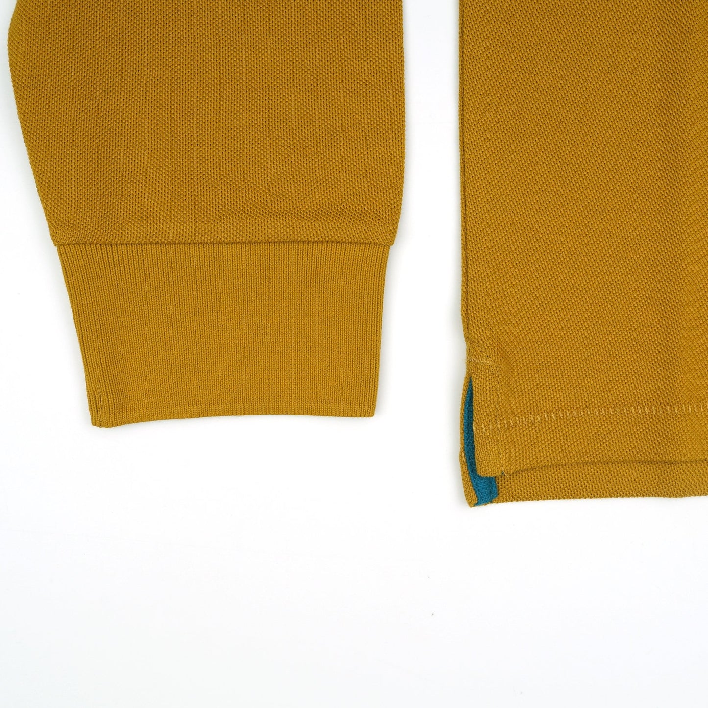 Long Sleeved Zebra Polo Shirt - Ochre
