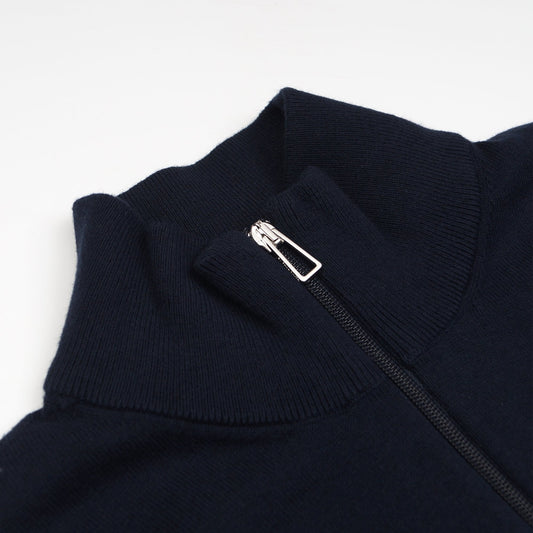 - Zebra Half-Zip Pullover - Dark Navy