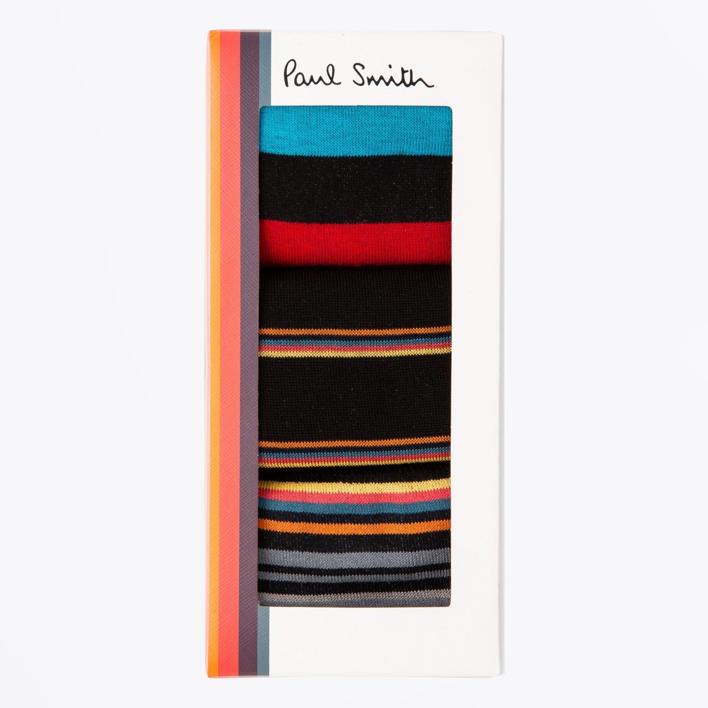 - Black Stripe 3-Pack Socks - Black