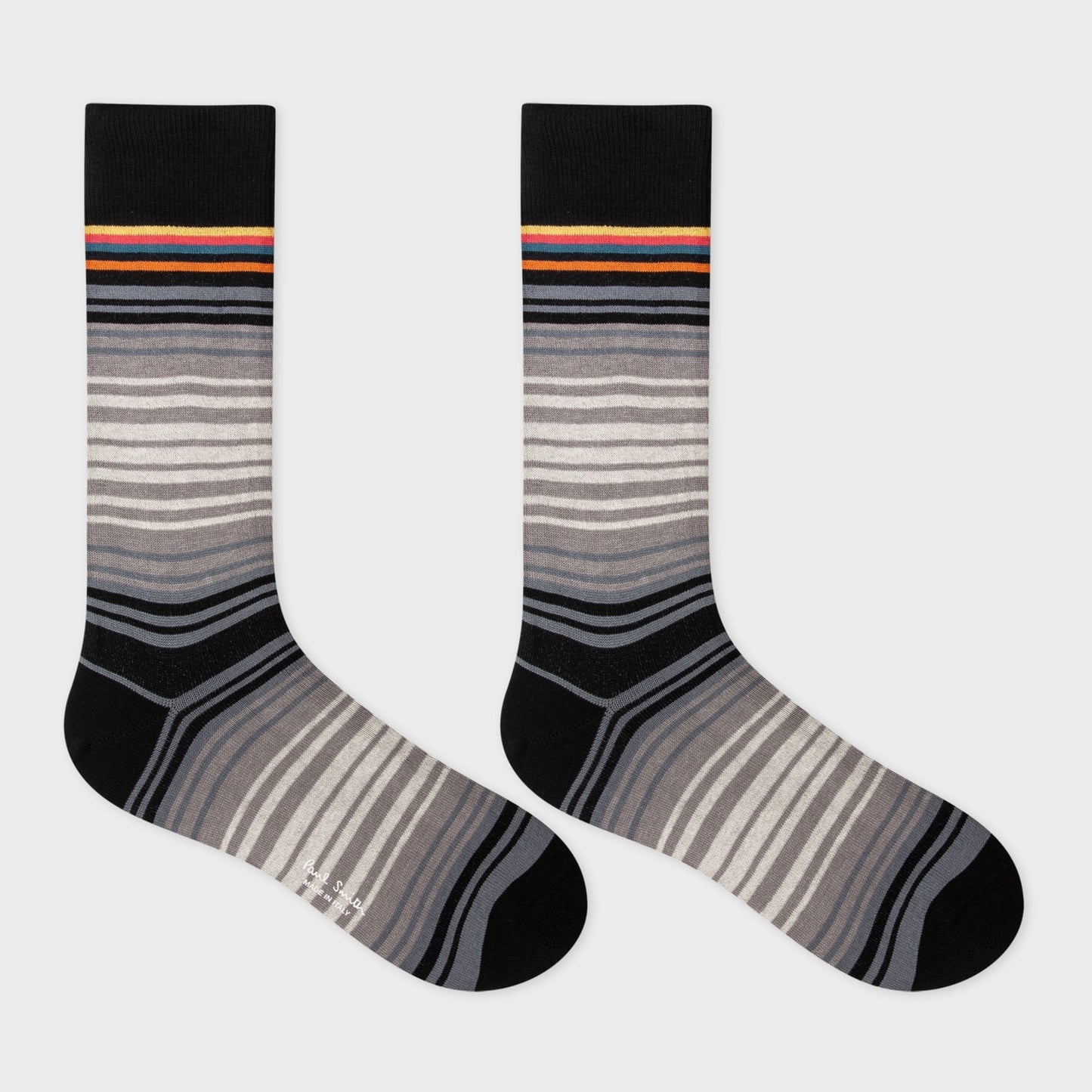 - Black Stripe 3-Pack Socks - Black