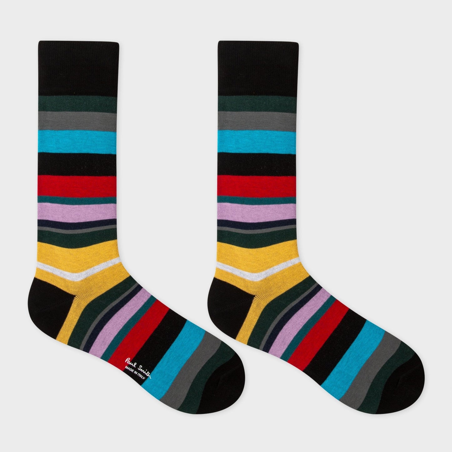 - Black Stripe 3-Pack Socks - Black