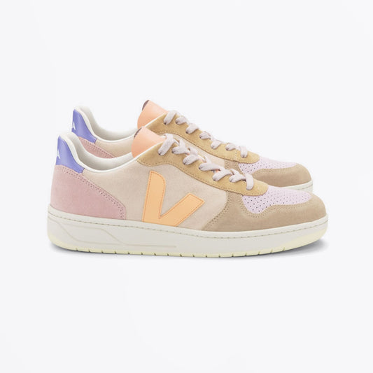 - V-10 Suede Sneakers - Multico Peach