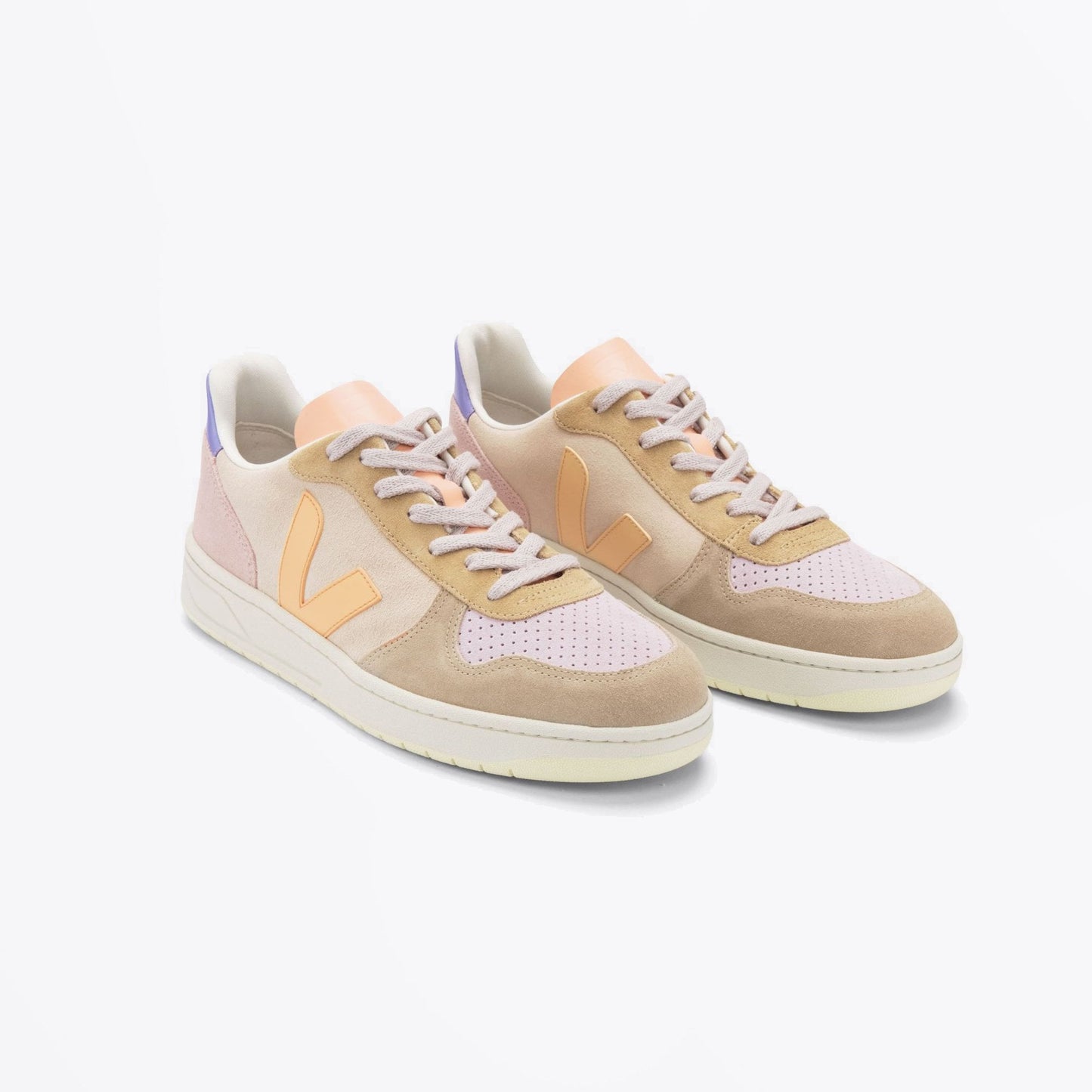 - V-10 Suede Sneakers - Multico Peach