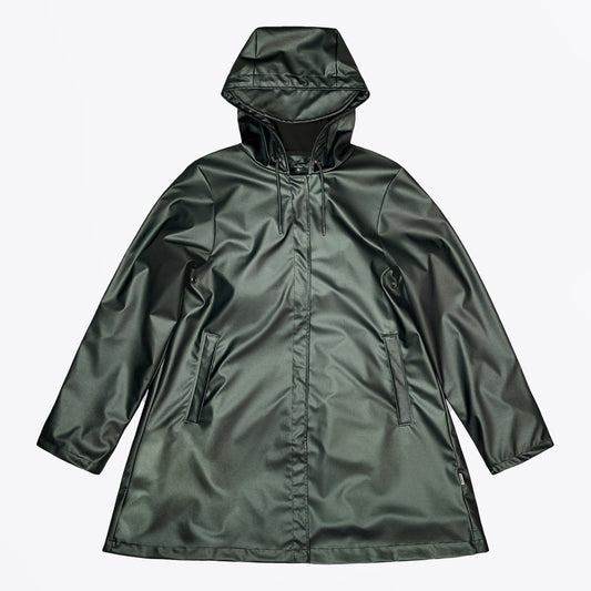 - A-Line Rain Coat - Silver Pine