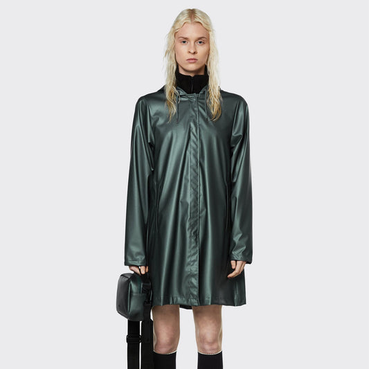 - A-Line Rain Coat - Silver Pine