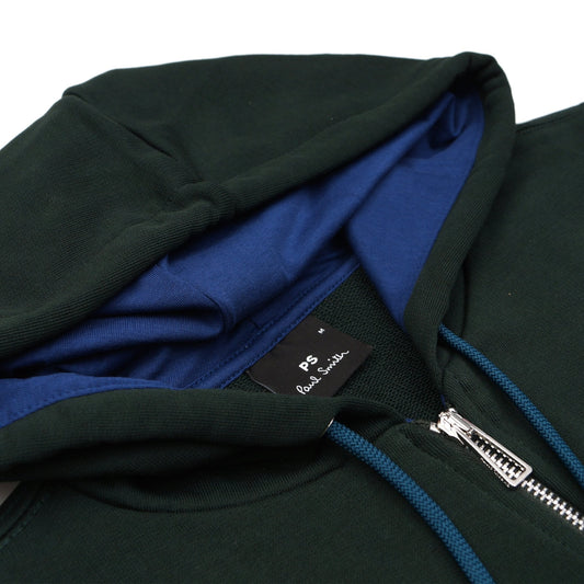 - Zebra Zipped Hoodie - Green