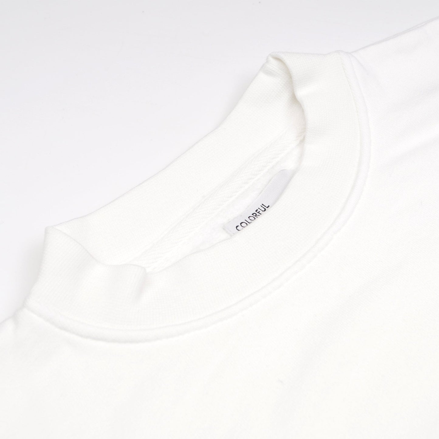 - Oversized Organic Crew Sweatshirt - Optical White