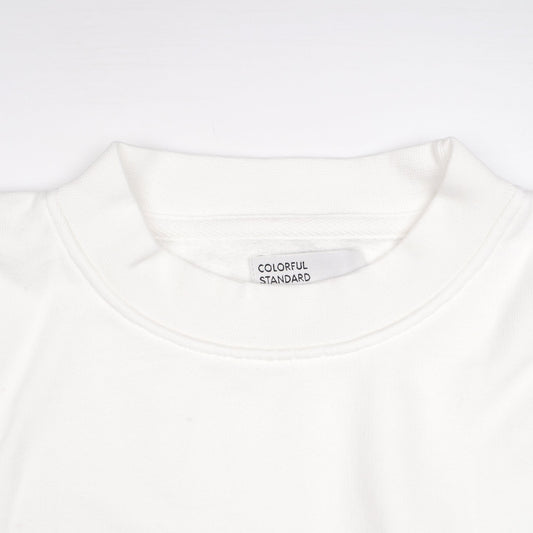 - Oversized Organic Crew Sweatshirt - Optical White