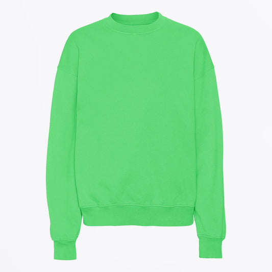 - Oversized Organic Crew Sweatshirt - Spring Green