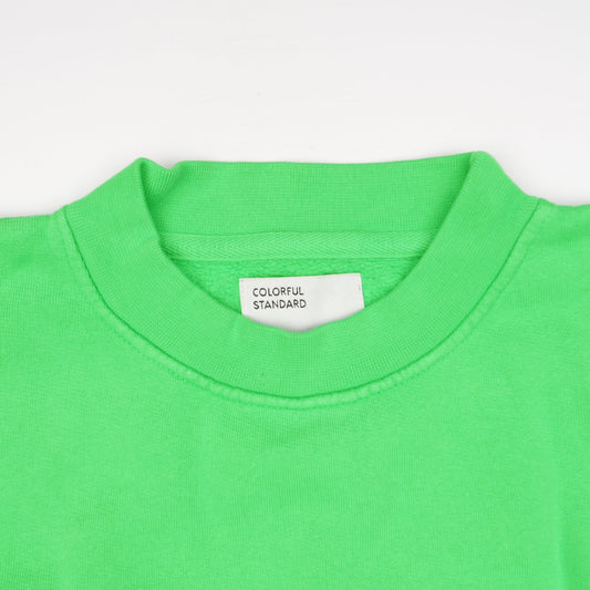 - Oversized Organic Crew Sweatshirt - Spring Green