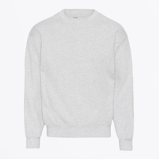 - Oversized Organic Crew Sweatshirt - Snow Melange
