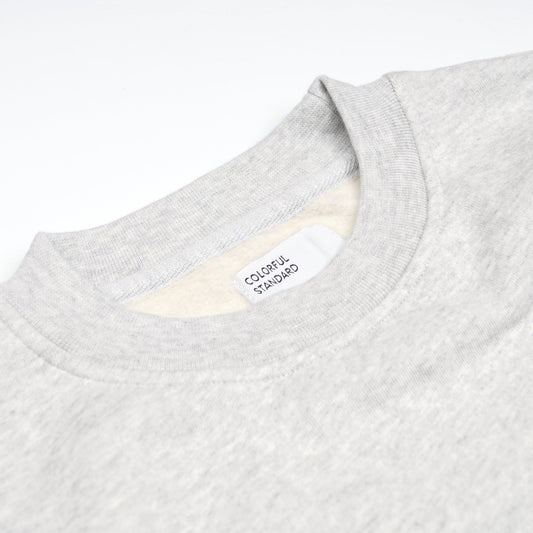 - Oversized Organic Crew Sweatshirt - Snow Melange