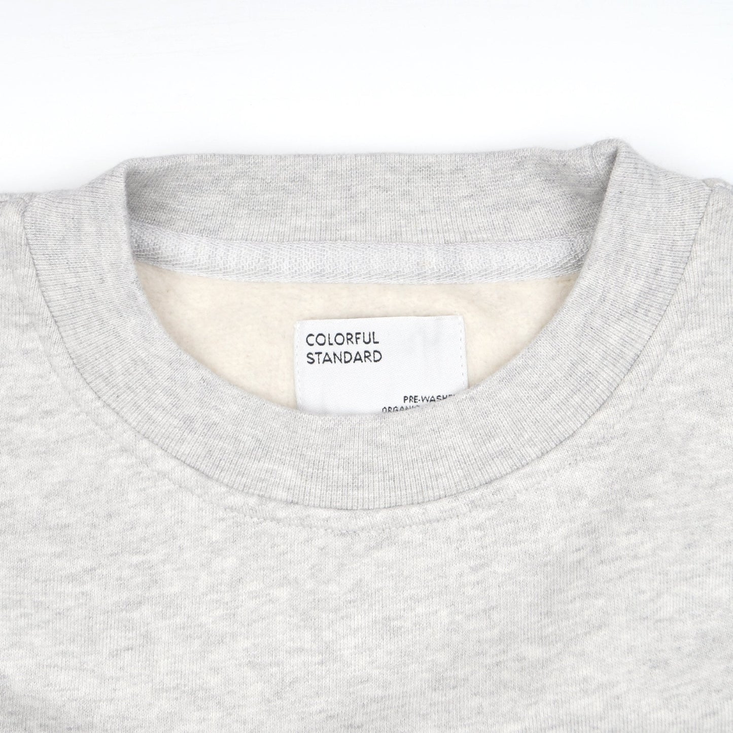 - Oversized Organic Crew Sweatshirt - Snow Melange