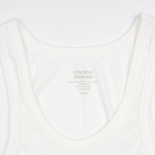 - Organic Rib Tank Top - Optical White