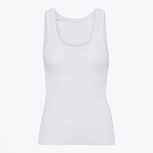 - Organic Rib Tank Top - Snow Melange