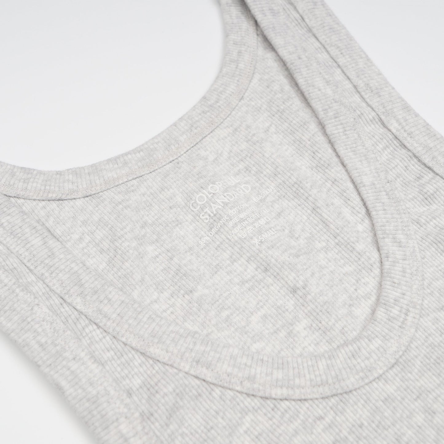 - Organic Rib Tank Top - Snow Melange