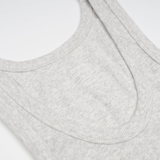 - Organic Rib Tank Top - Snow Melange