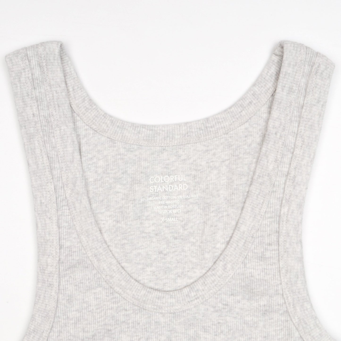 - Organic Rib Tank Top - Snow Melange