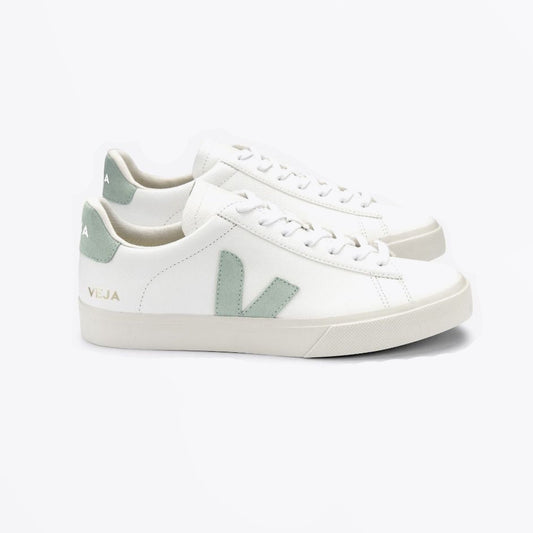 - Campo Chromefree Leather Sneakers - Extra White/Matcha