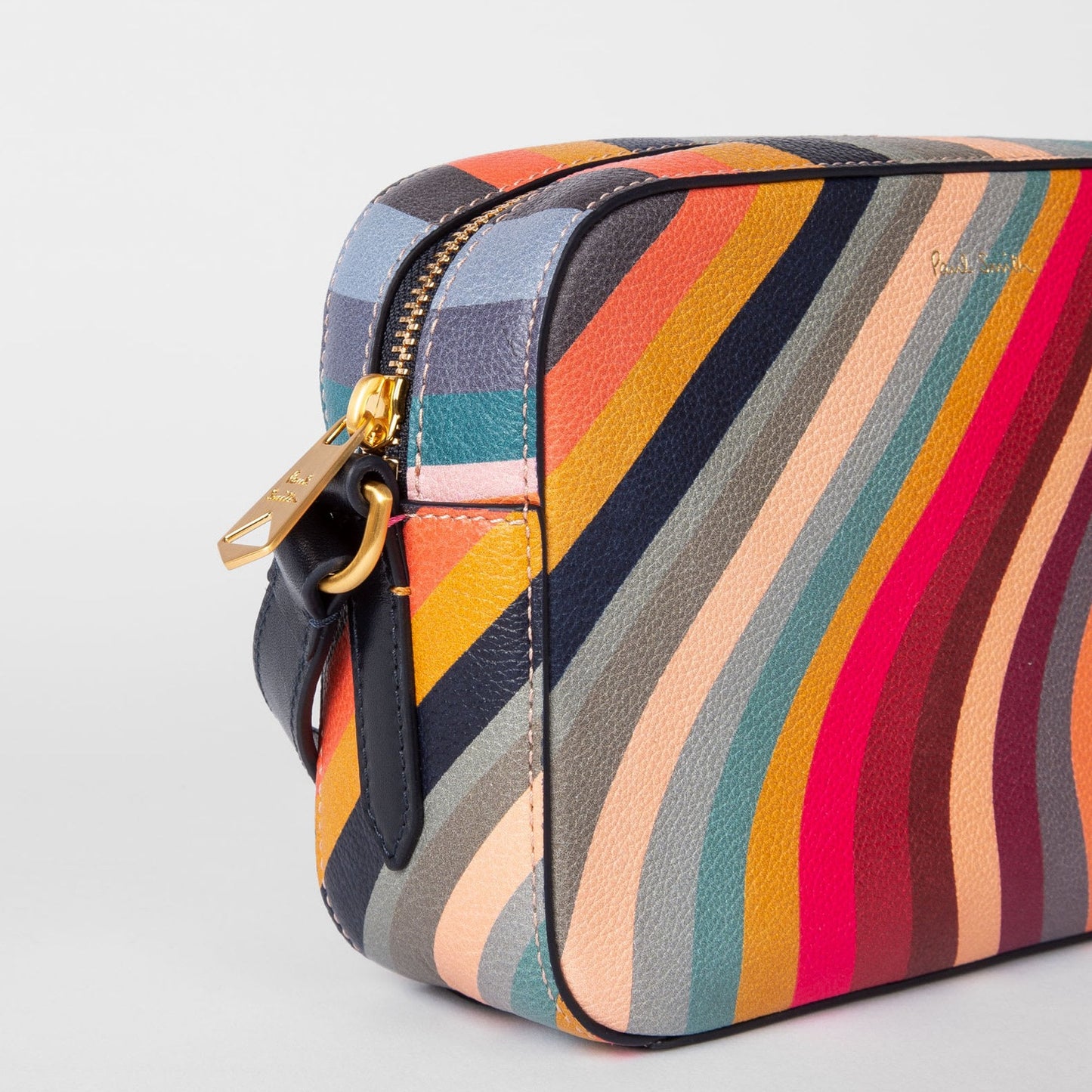 - Leather Swirl Cross Body Bag - Multi