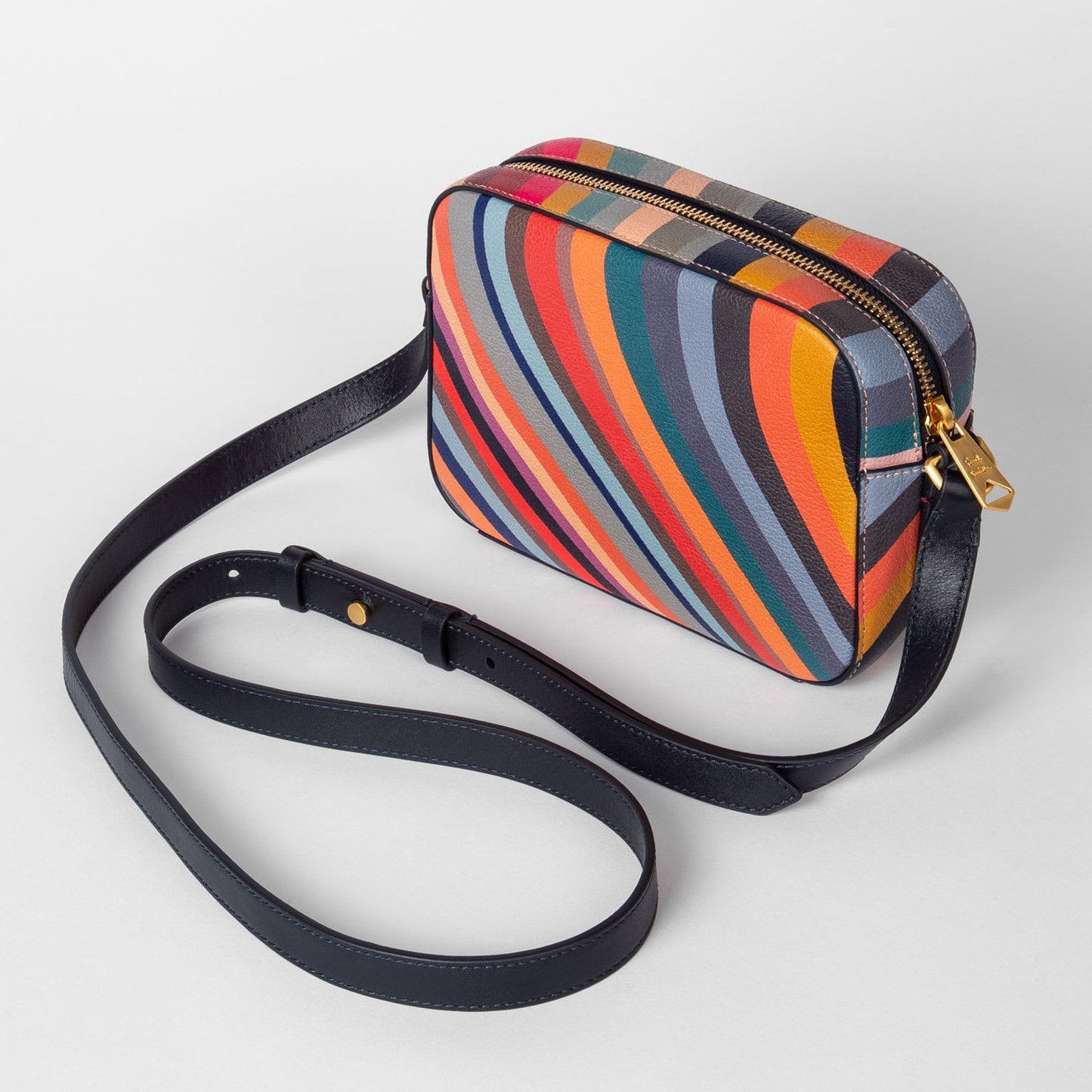 - Leather Swirl Cross Body Bag - Multi