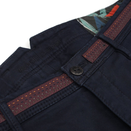 - Apus - Slim Stretch Chinos - Navy