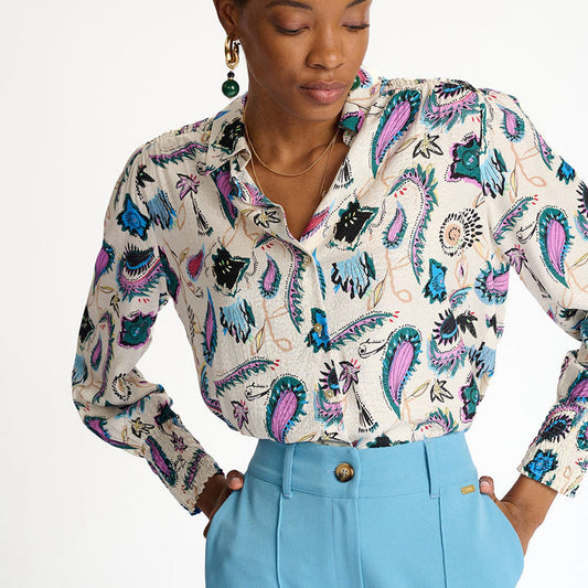 Floral Blouse - Tides Ecru