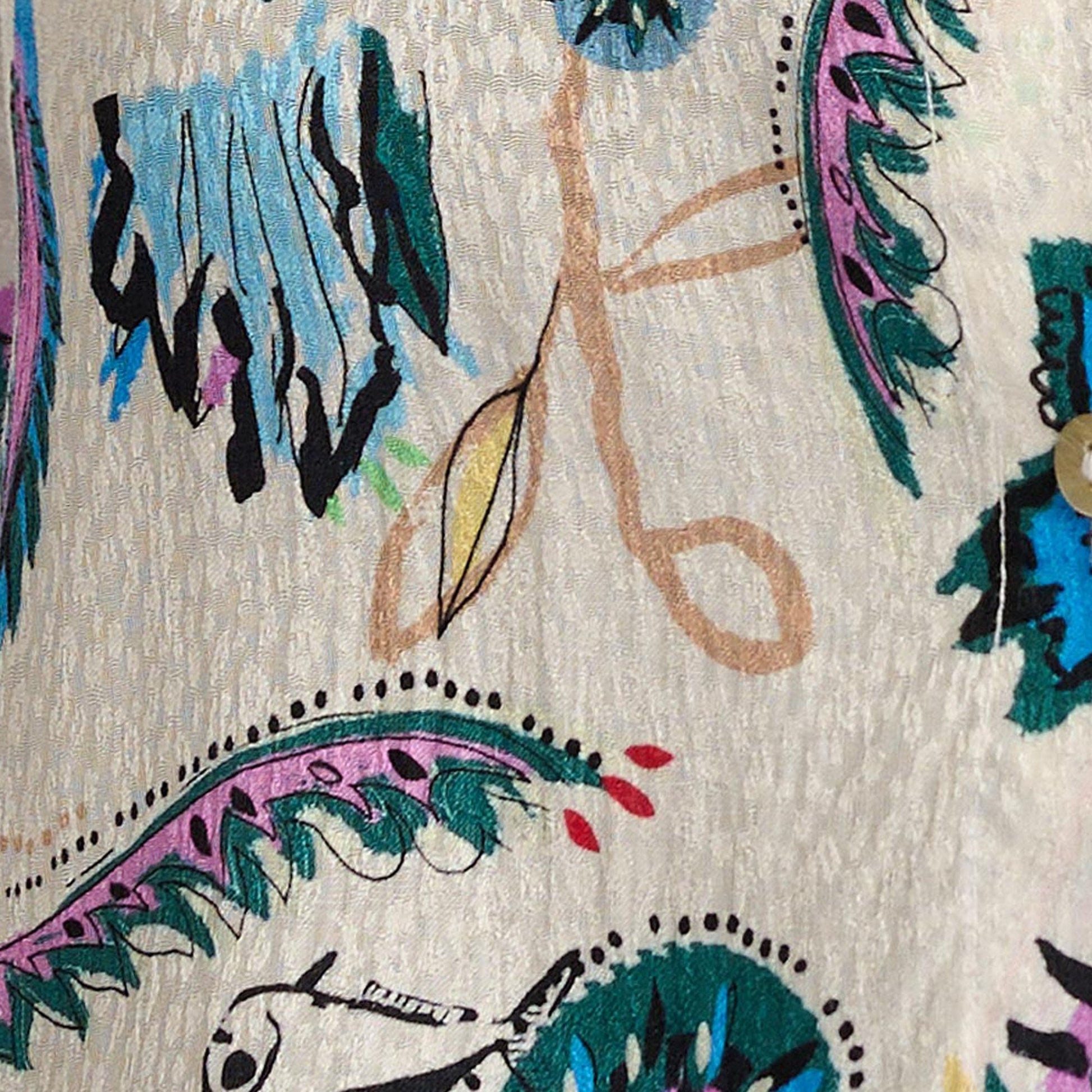 Pom Floral Blouse - Tides Ecru
