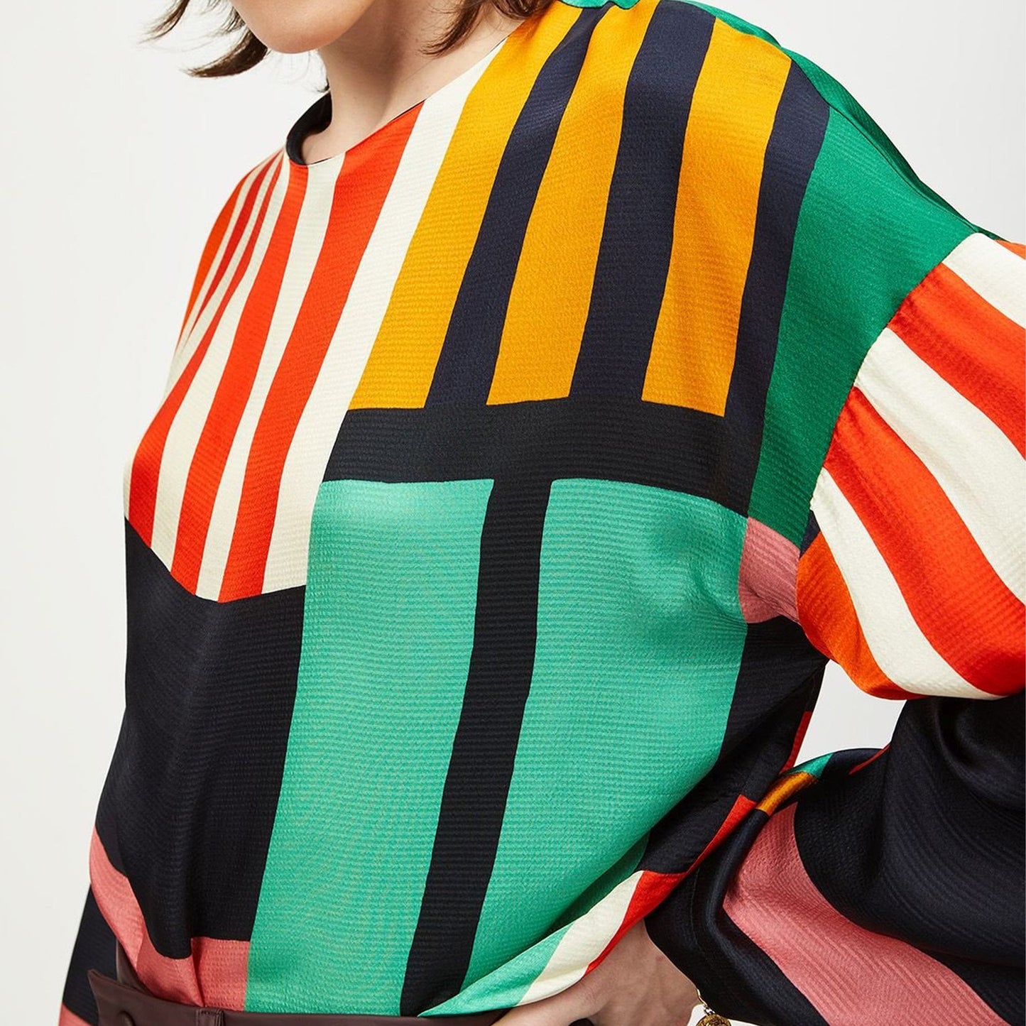 - Printed Viscose Blouse - Multi