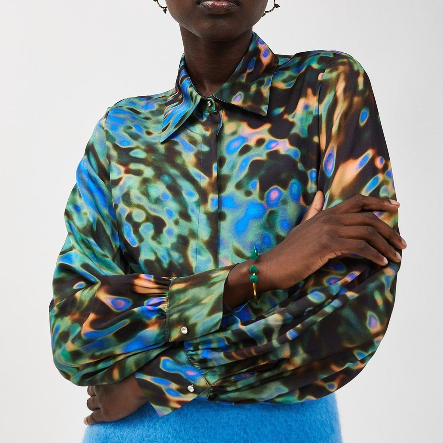 - Printed Viscose Shirt - Multi