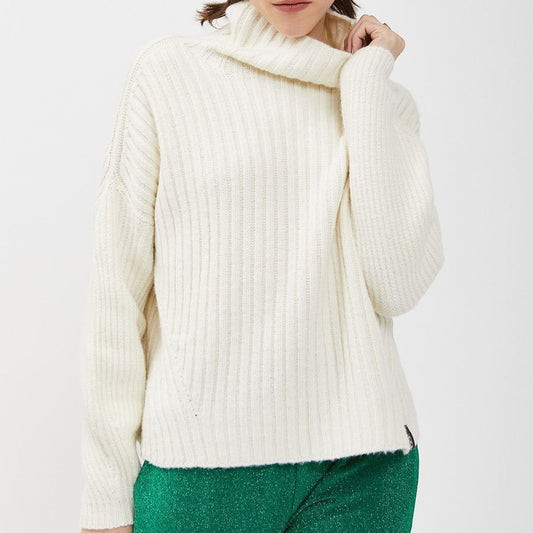 - Ribbed Knitwear Jumper - Vanilla