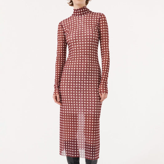 - Jolain Dress - Maroon Check