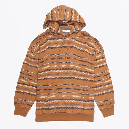 Hikers Jacquard Hoody Sweat - Brown