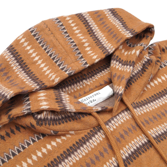 Hikers Jacquard Hoody Sweat - Brown