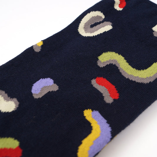 - Squiggle Socks - Navy
