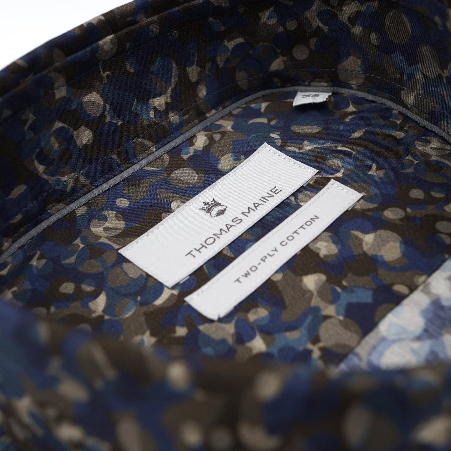 - Roma Modern Kent Shirt - Navy/Green