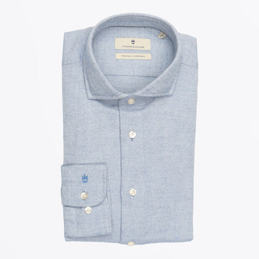 - Roma Modern Kent Shirt - Sky Blue/ Off White