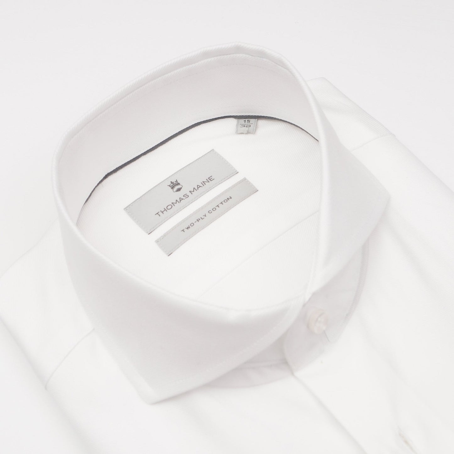 - Bari Cut Away Collar Shirt - White