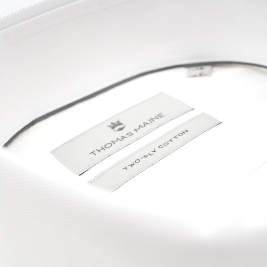 - Bari Cut Away Collar Shirt - White