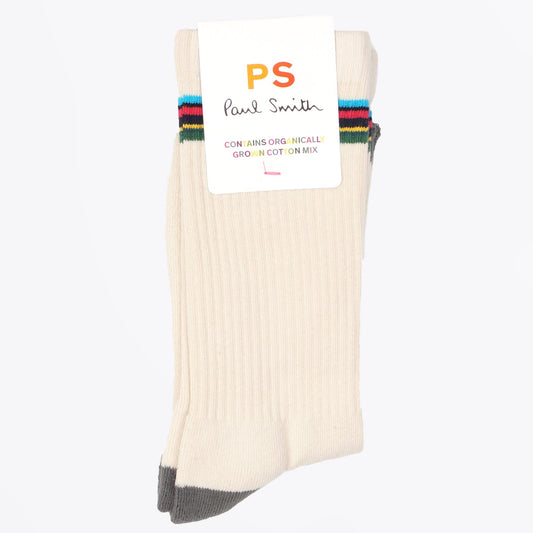 - PS Sport Stripe Socks - White