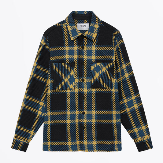 - Whiting Overshirt Beau Check - Black/Khaki