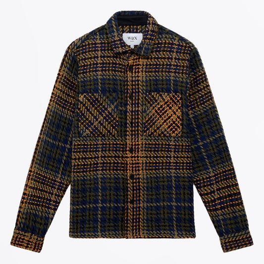 - Whiting Overshirt Heritage Check - Navy/Khaki
