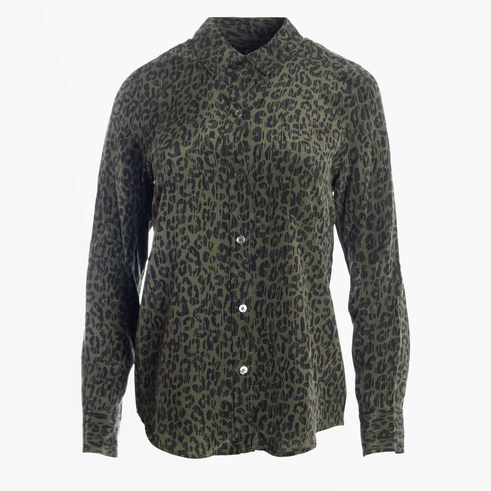 Rails Kate Shirt - Olive Batik Cheetah