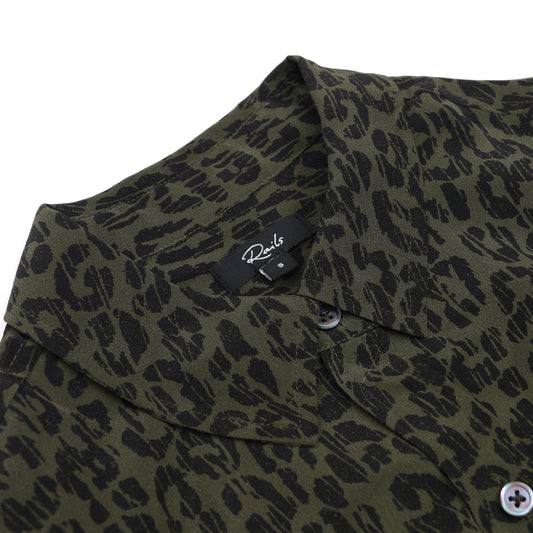 Kate Shirt - Olive Batik Cheetah