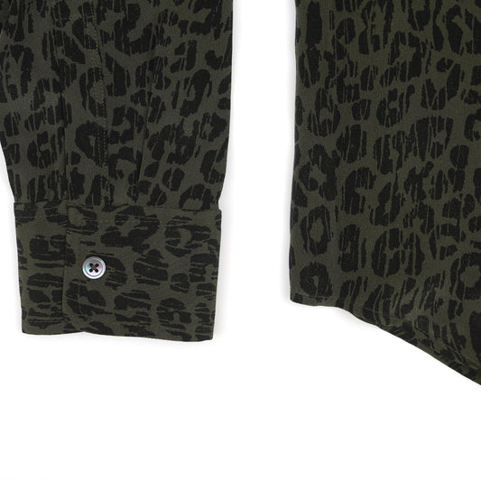 Kate Shirt - Olive Batik Cheetah