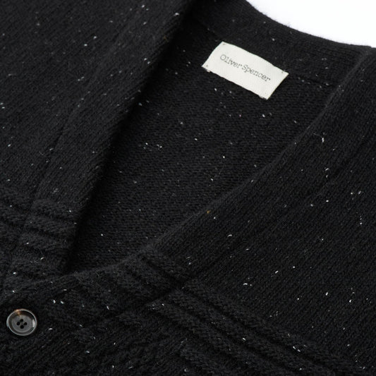 - Elswick Cradle Cardigan - Black Donegal