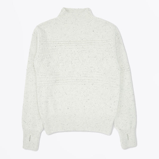 - Elswick Mock Turtleneck Jumper - Light Grey