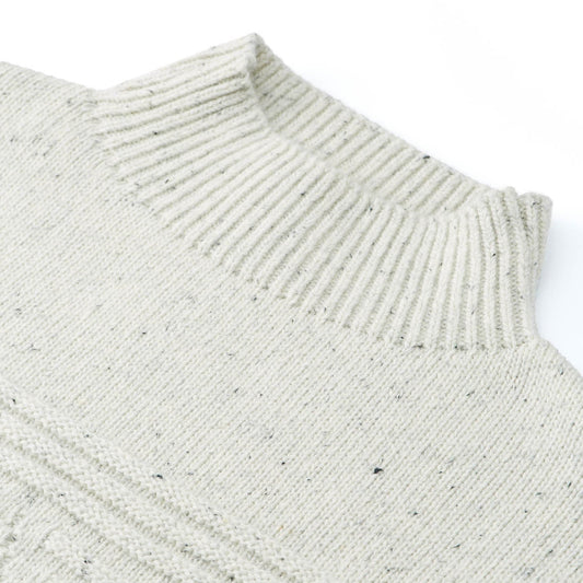 - Elswick Mock Turtleneck Jumper - Light Grey