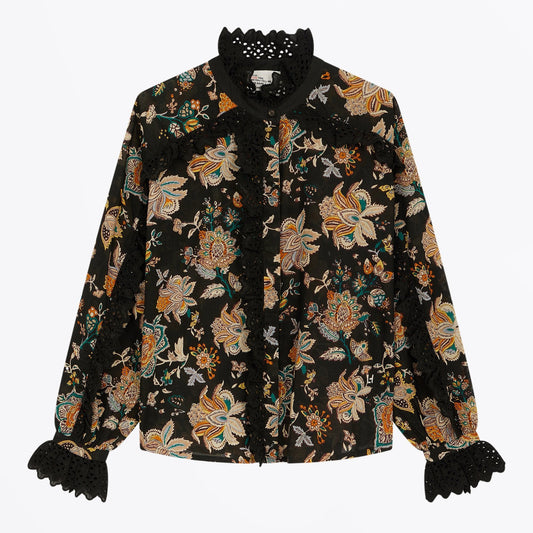 - Cathal Mahat Printed Shirt - Black