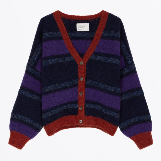 - Nougat Mix Cardigan - Night Purple